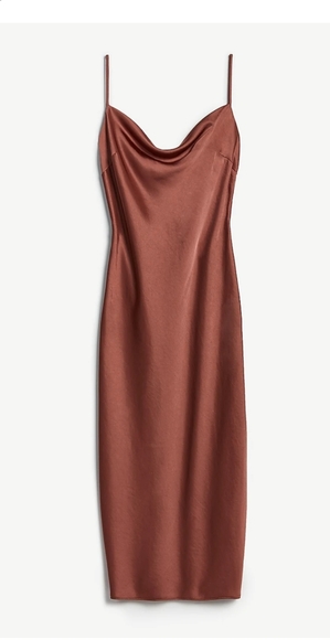 blue dress for baby girl Renesmee Brown Satin Maxi Dress